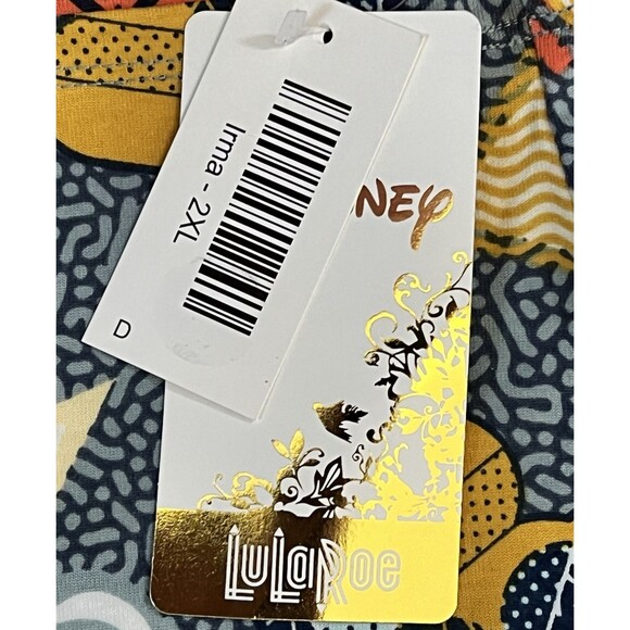 LULAROE Irma Disney Tunic Top Geometric Mickey Mouse Y2K Retro Boho 2XL NEW - Picture 5 of 6